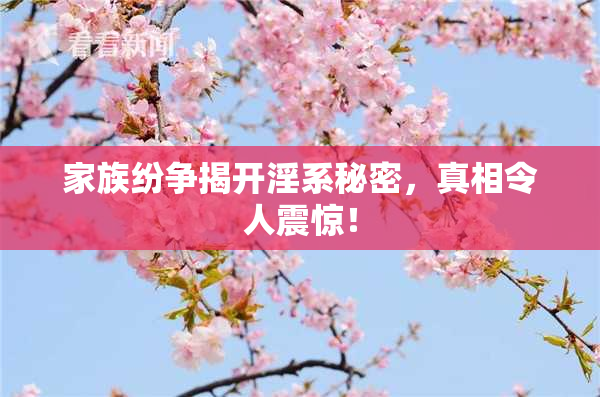 家族纷争揭开淫系秘密，真相令人震惊！