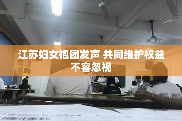 江苏妇女抱团发声 共同维护权益不容忽视
