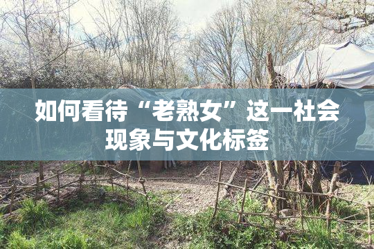 如何看待“老熟女”这一社会现象与文化标签