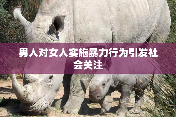 男人对女人实施暴力行为引发社会关注