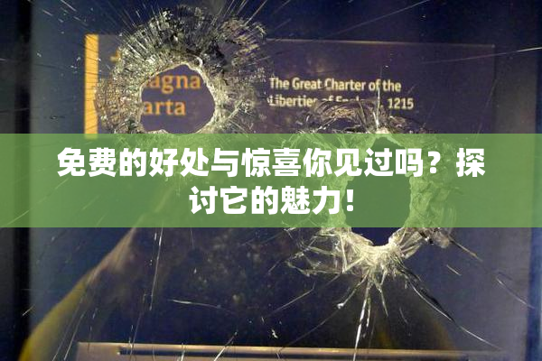 免费的好处与惊喜你见过吗？探讨它的魅力！