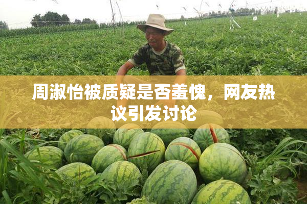 周淑怡被质疑是否羞愧，网友热议引发讨论