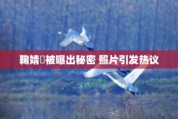 鞠婧祎被曝出秘密 照片引发热议