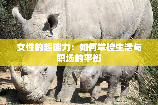 女性的超能力：如何掌控生活与职场的平衡