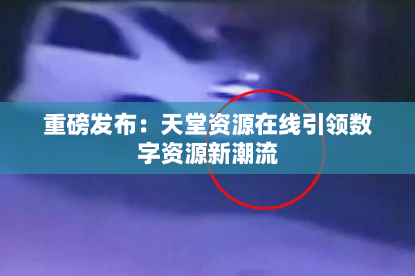 重磅发布：天堂资源在线引领数字资源新潮流