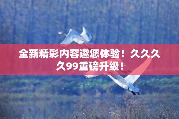 全新精彩内容邀您体验！久久久久99重磅升级！
