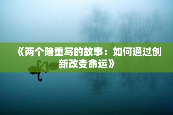 《两个陪重写的故事：如何通过创新改变命运》