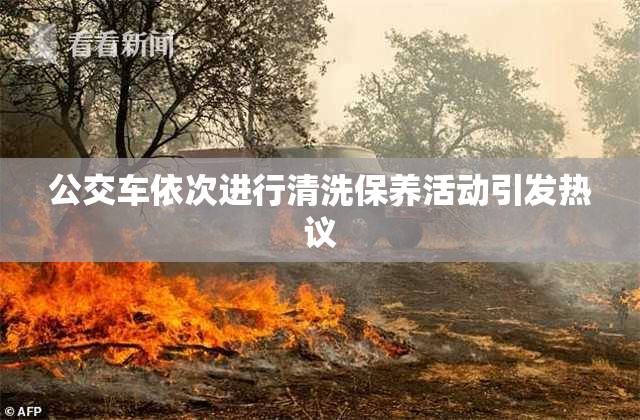 公交车依次进行清洗保养活动引发热议