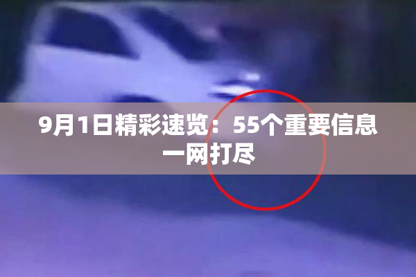 9月1日精彩速览：55个重要信息一网打尽