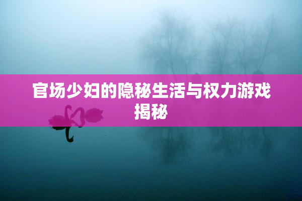 官场少妇的隐秘生活与权力游戏揭秘
