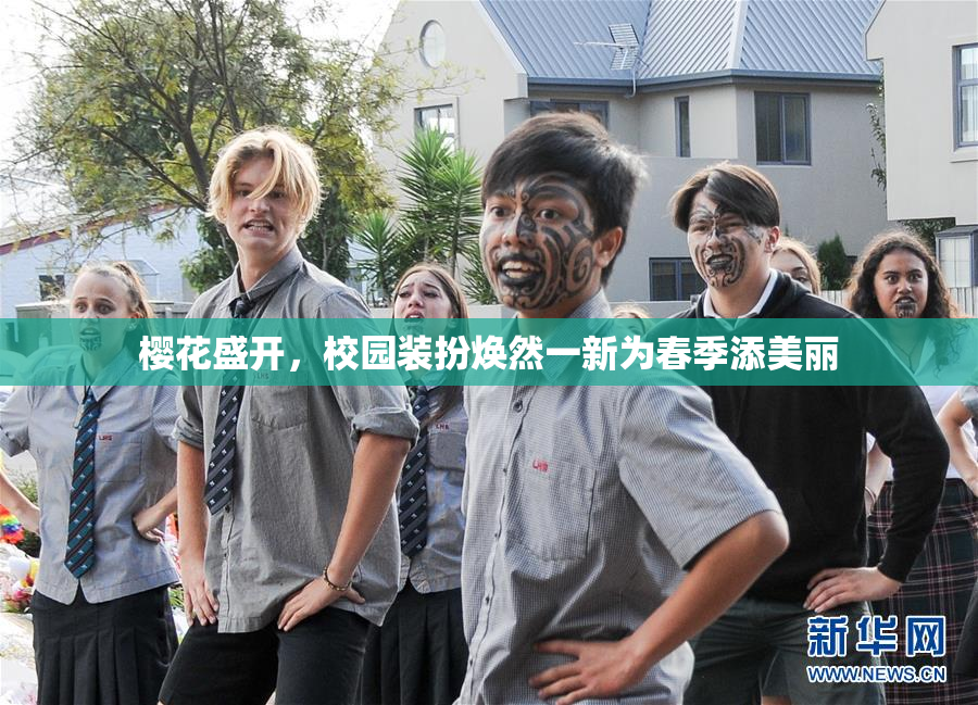 樱花盛开，校园装扮焕然一新为春季添美丽