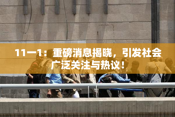 11一1：重磅消息揭晓，引发社会广泛关注与热议！
