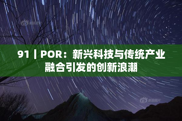 91丨POR：新兴科技与传统产业融合引发的创新浪潮