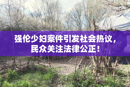 强伦少妇案件引发社会热议，民众关注法律公正！