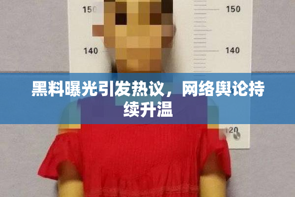 黑料曝光引发热议，网络舆论持续升温