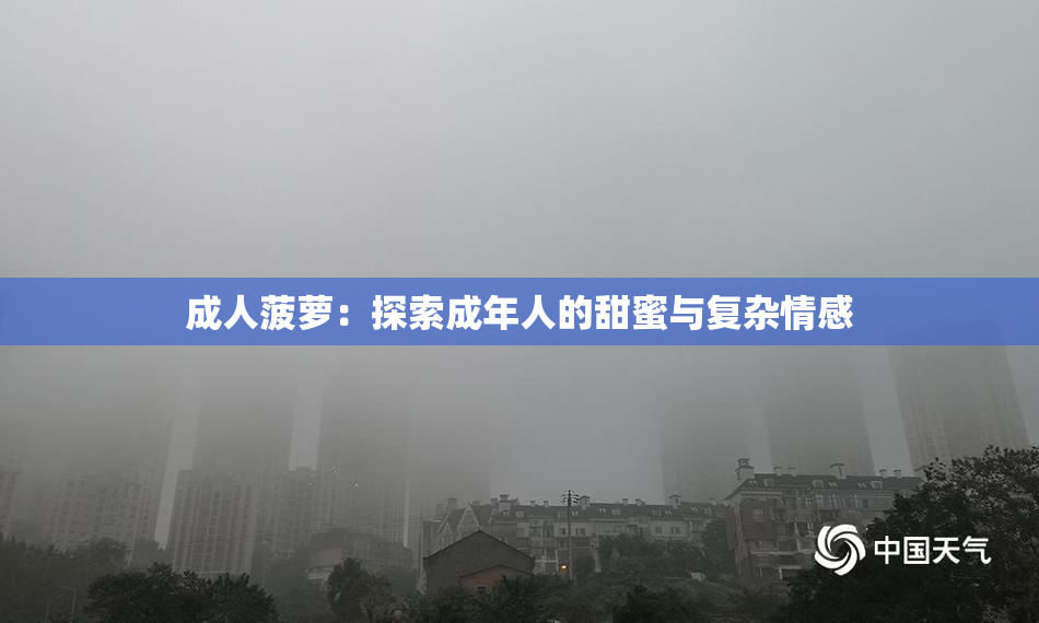 成人菠萝：探索成年人的甜蜜与复杂情感