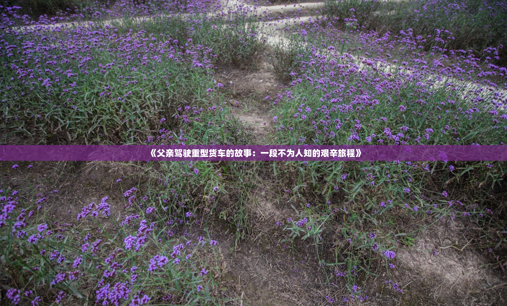 《父亲驾驶重型货车的故事：一段不为人知的艰辛旅程》