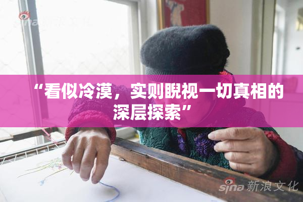“看似冷漠，实则睨视一切真相的深层探索”