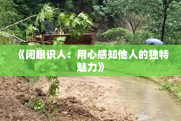 《闭眼识人：用心感知他人的独特魅力》