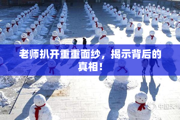 老师扒开重重面纱，揭示背后的真相！