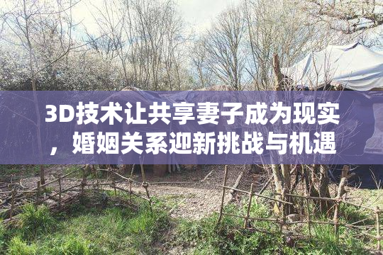 3D技术让共享妻子成为现实，婚姻关系迎新挑战与机遇