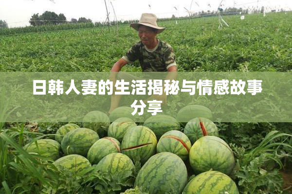 日韩人妻的生活揭秘与情感故事分享