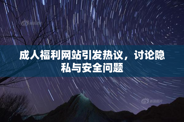 成人福利网站引发热议，讨论隐私与安全问题