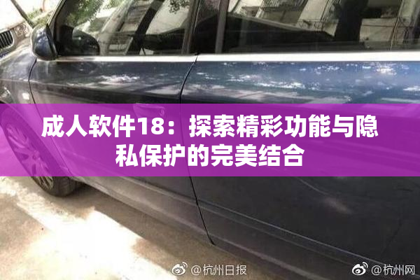 成人软件18：探索精彩功能与隐私保护的完美结合