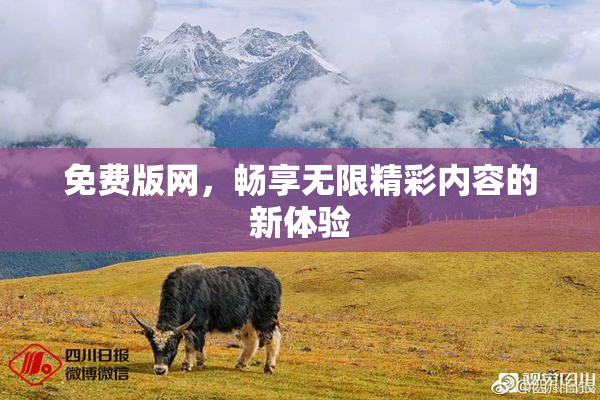 免费版网，畅享无限精彩内容的新体验