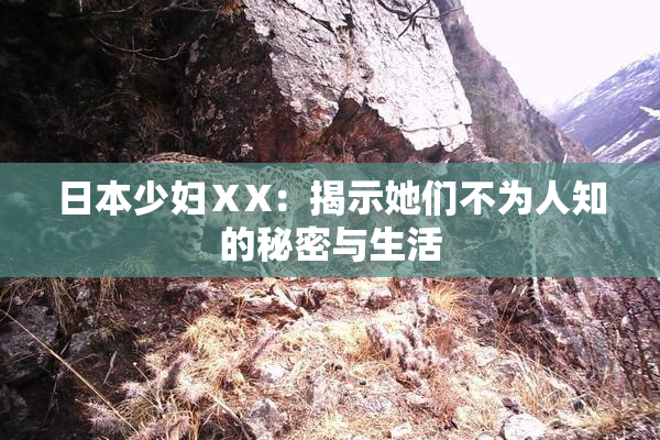 日本少妇ⅩX：揭示她们不为人知的秘密与生活