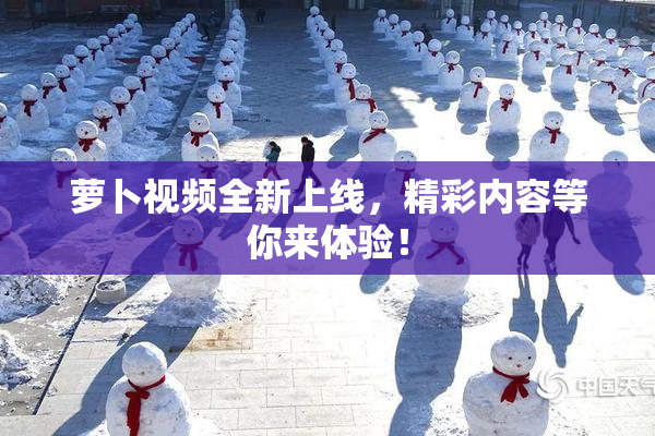 萝卜视频全新上线，精彩内容等你来体验！