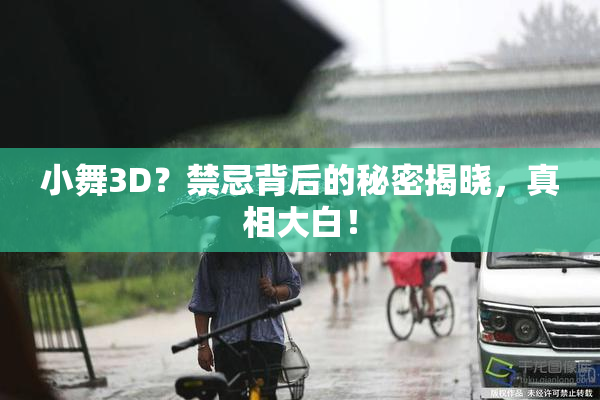 小舞3D？禁忌背后的秘密揭晓，真相大白！