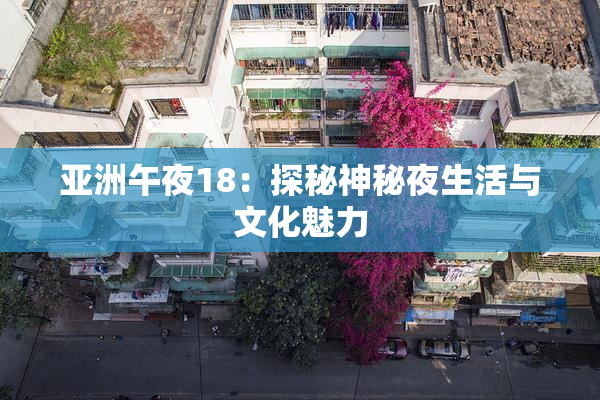 亚洲午夜18：探秘神秘夜生活与文化魅力