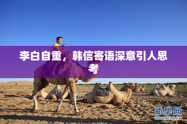 李白自重，韩信寄语深意引人思考