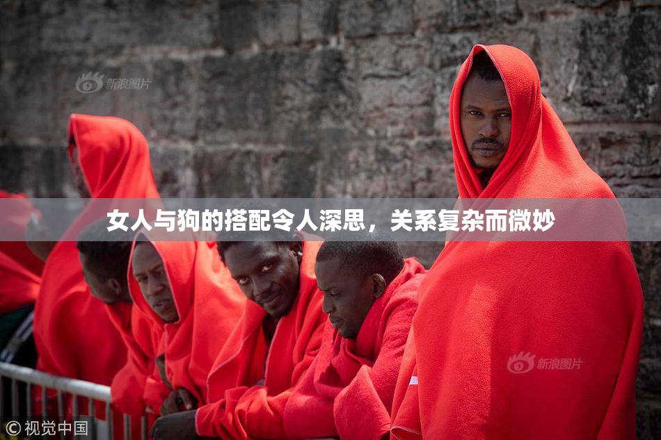 女人与狗的搭配令人深思，关系复杂而微妙