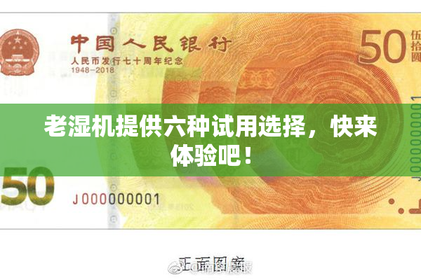 老湿机提供六种试用选择，快来体验吧！