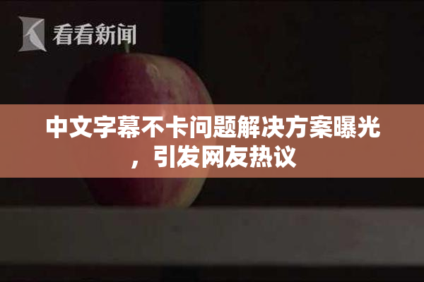 中文字幕不卡问题解决方案曝光，引发网友热议