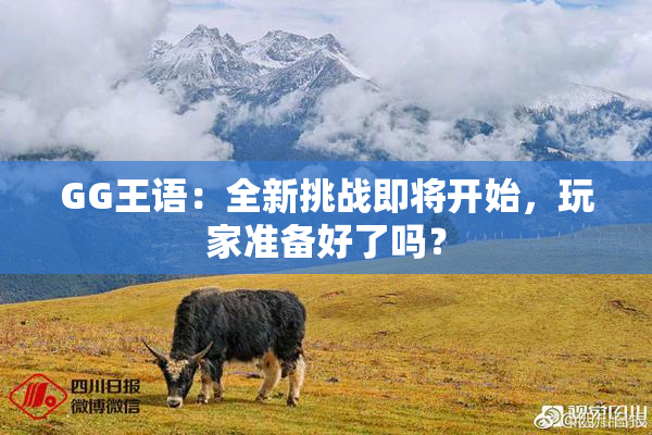 GG王语：全新挑战即将开始，玩家准备好了吗？