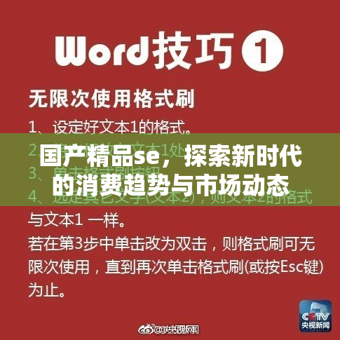 国产精品se，探索新时代的消费趋势与市场动态