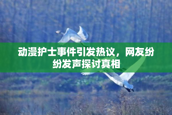 动漫护士事件引发热议，网友纷纷发声探讨真相