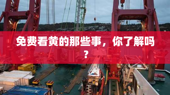 免费看黄的那些事，你了解吗？