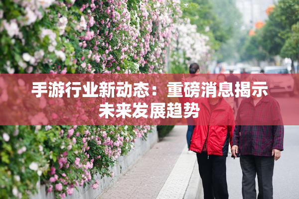 手游行业新动态：重磅消息揭示未来发展趋势