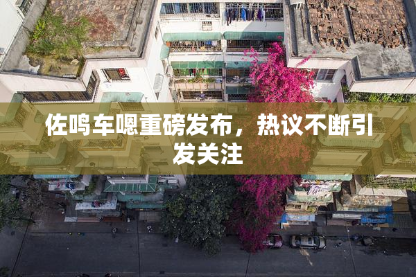 佐鸣车嗯重磅发布，热议不断引发关注
