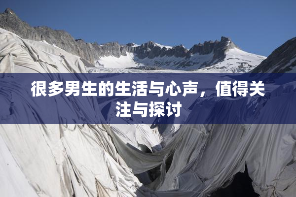 很多男生的生活与心声，值得关注与探讨