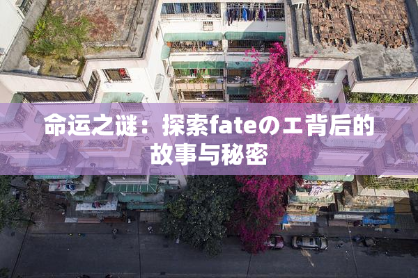 命运之谜：探索fateのエ背后的故事与秘密
