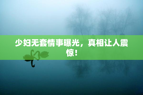 少妇无套情事曝光，真相让人震惊！