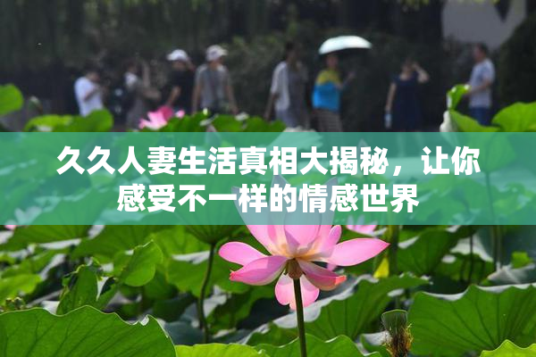 久久人妻生活真相大揭秘，让你感受不一样的情感世界