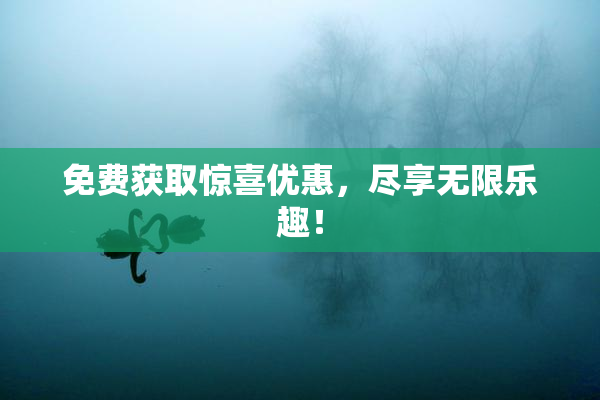 免费获取惊喜优惠，尽享无限乐趣！
