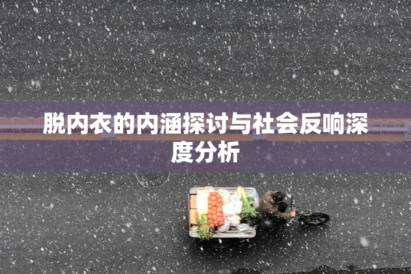 脱内衣的内涵探讨与社会反响深度分析