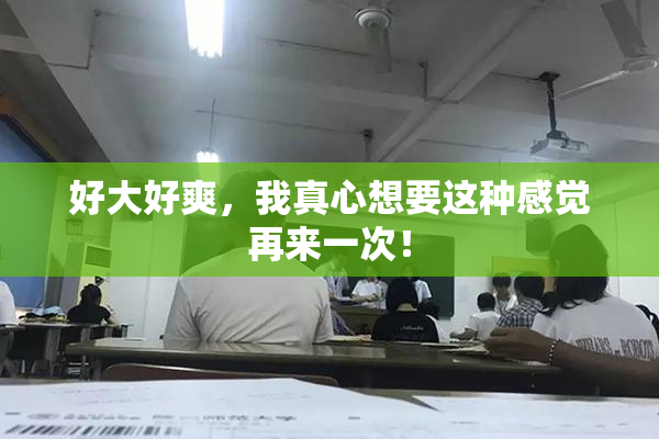 好大好爽，我真心想要这种感觉再来一次！
